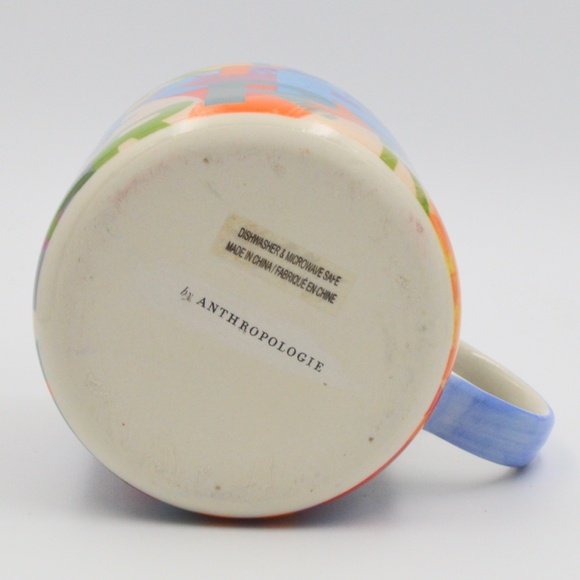 Anthropologie Lottie Monogram Mug R Coffee Tea Matcha Latte Cup Excellent - Picture 3 of 7